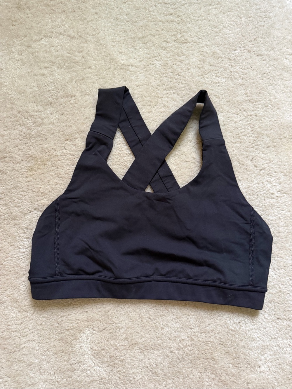 lululemon athletica Black Cross-Strap Sports Bra